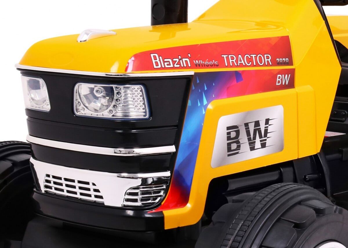 Tractor electric pentru copii cu roti mare BLAZIN (2788) Galben - imagine 4