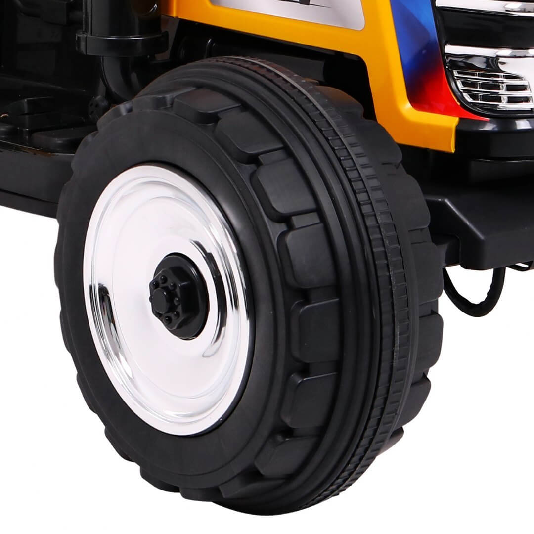 Tractor electric pentru copii cu roti mare BLAZIN (2788) Galben - imagine 5