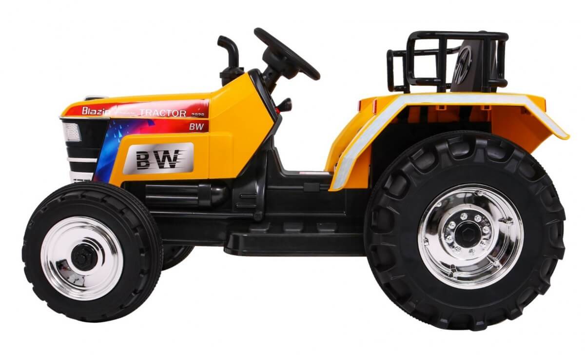 Tractor electric pentru copii cu roti mare BLAZIN (2788) Galben - imagine 6