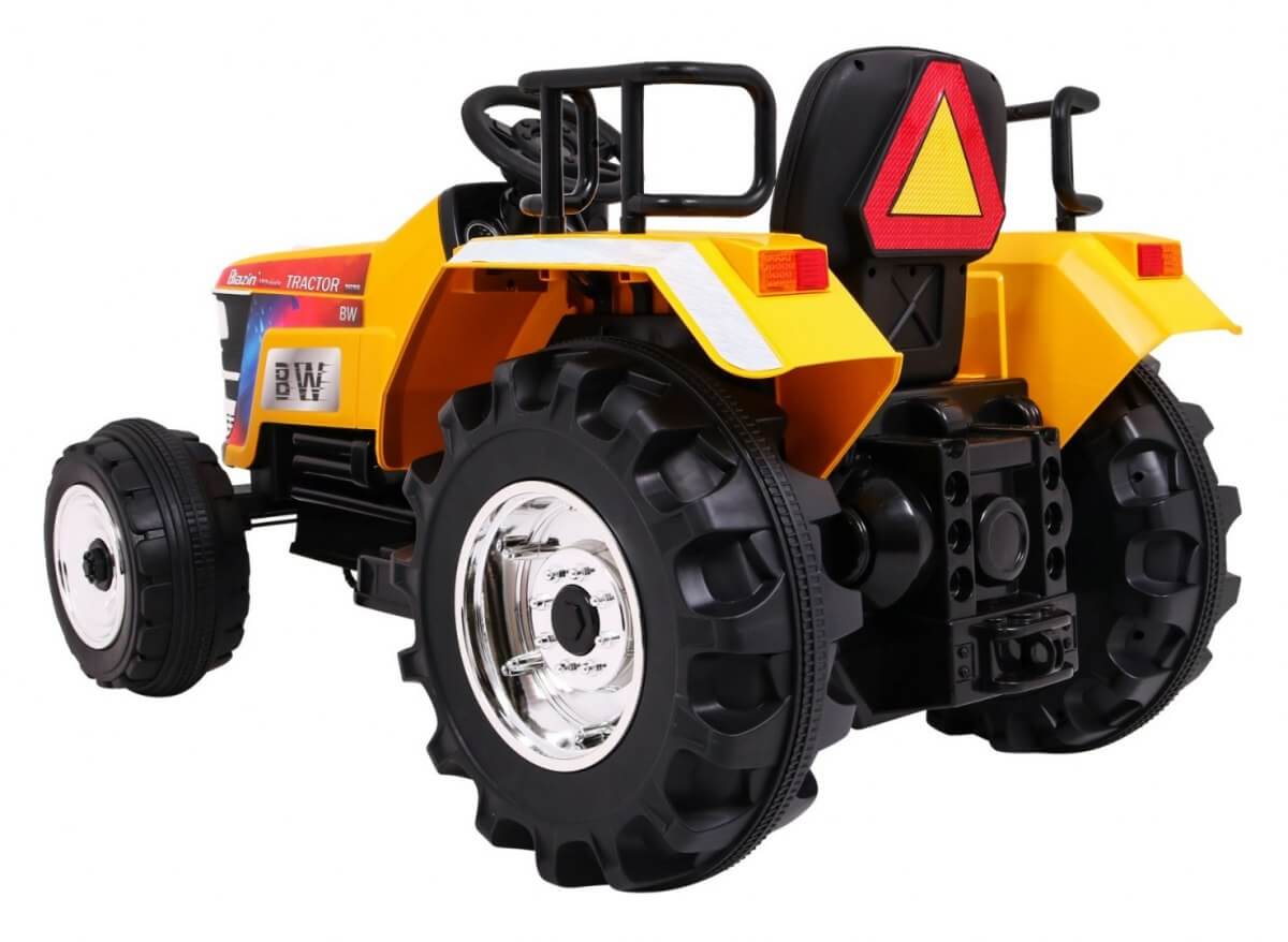 Tractor electric pentru copii cu roti mari BLAZIN POWER LUX (2788) Galben - imagine 5
