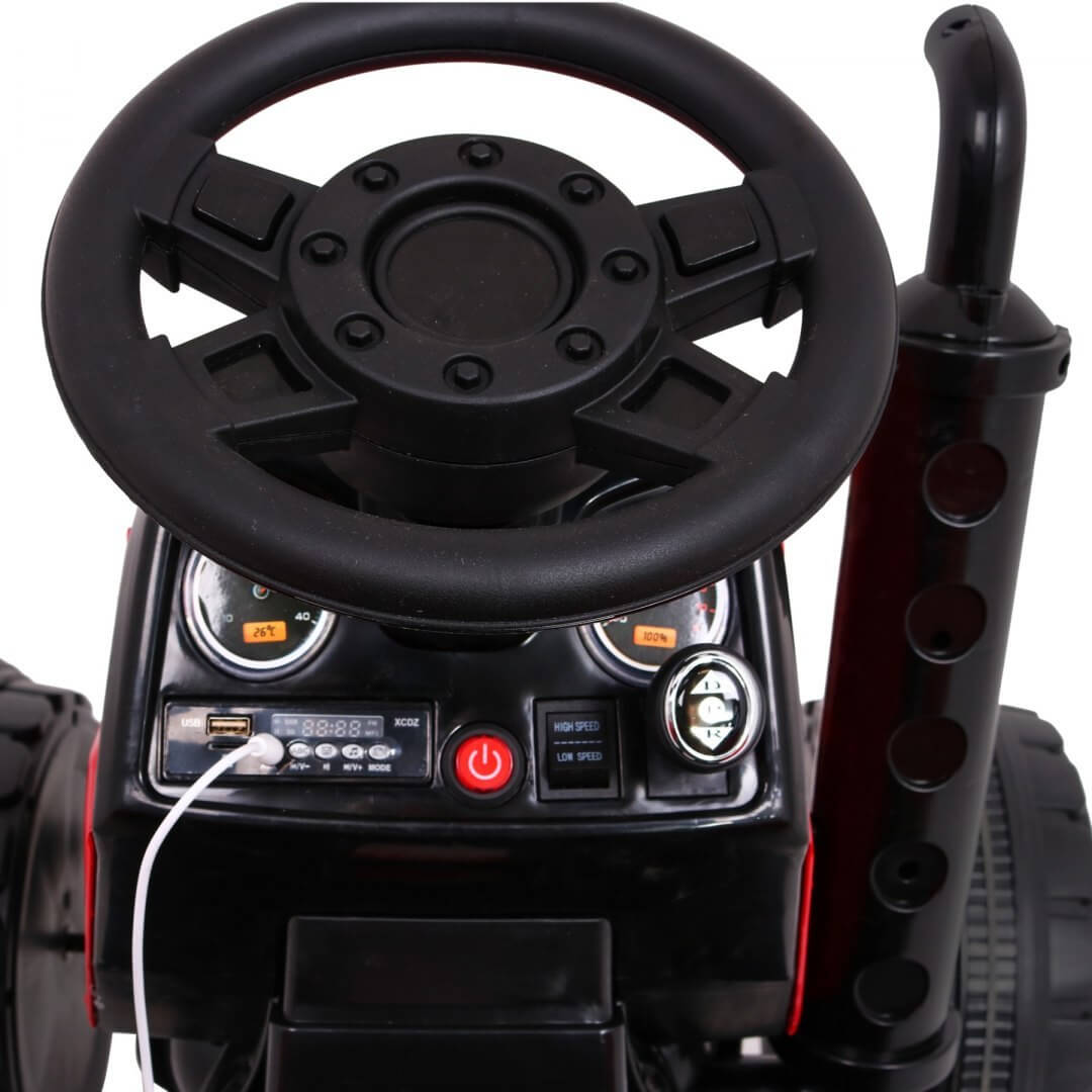 Tractor electric pentru copii cu roti mari BLAZIN POWER LUX (2788) Rosu - imagine 9