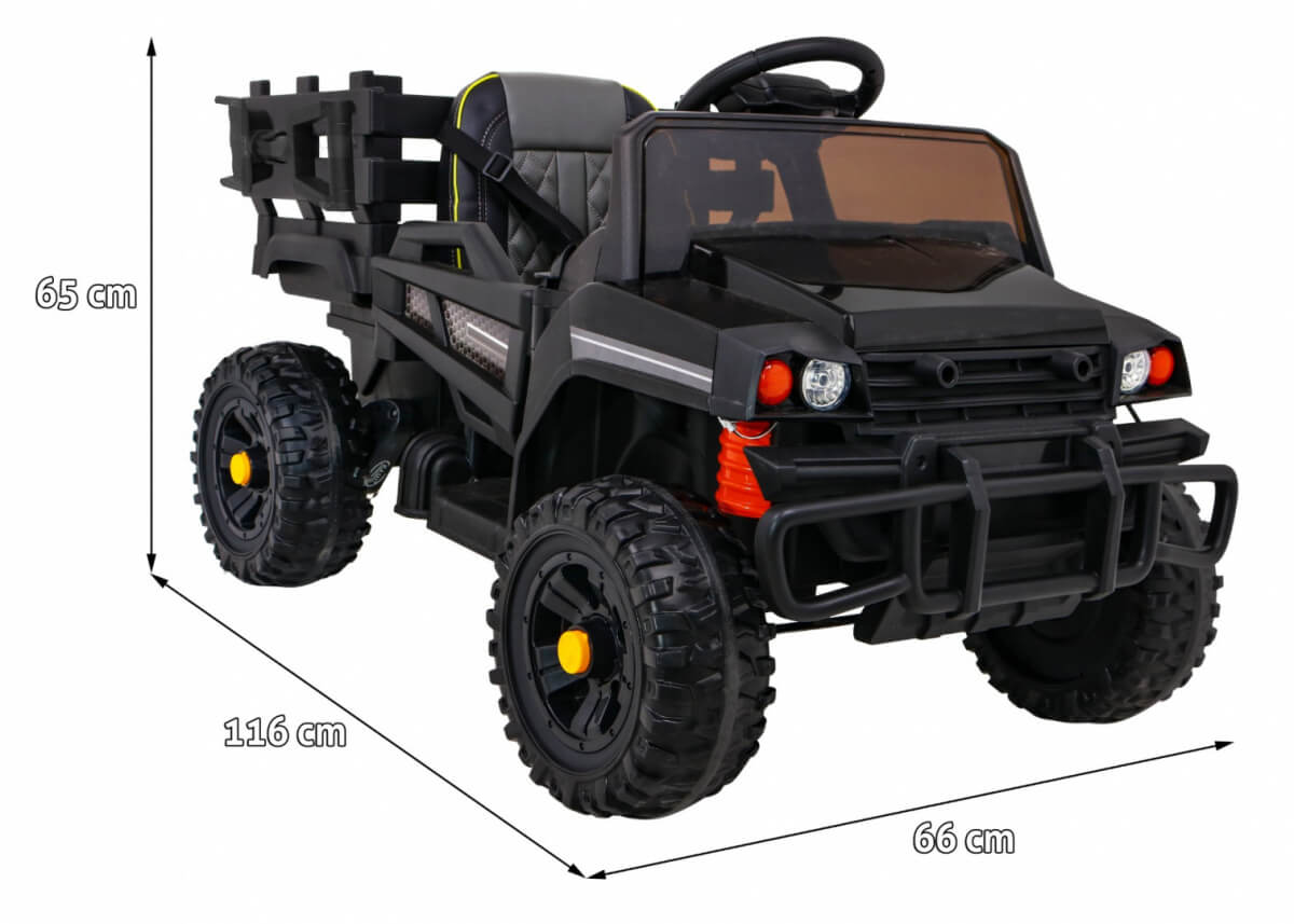Tractor electric pentru copii FARMER PICK-UP (0926) Negru - imagine 2