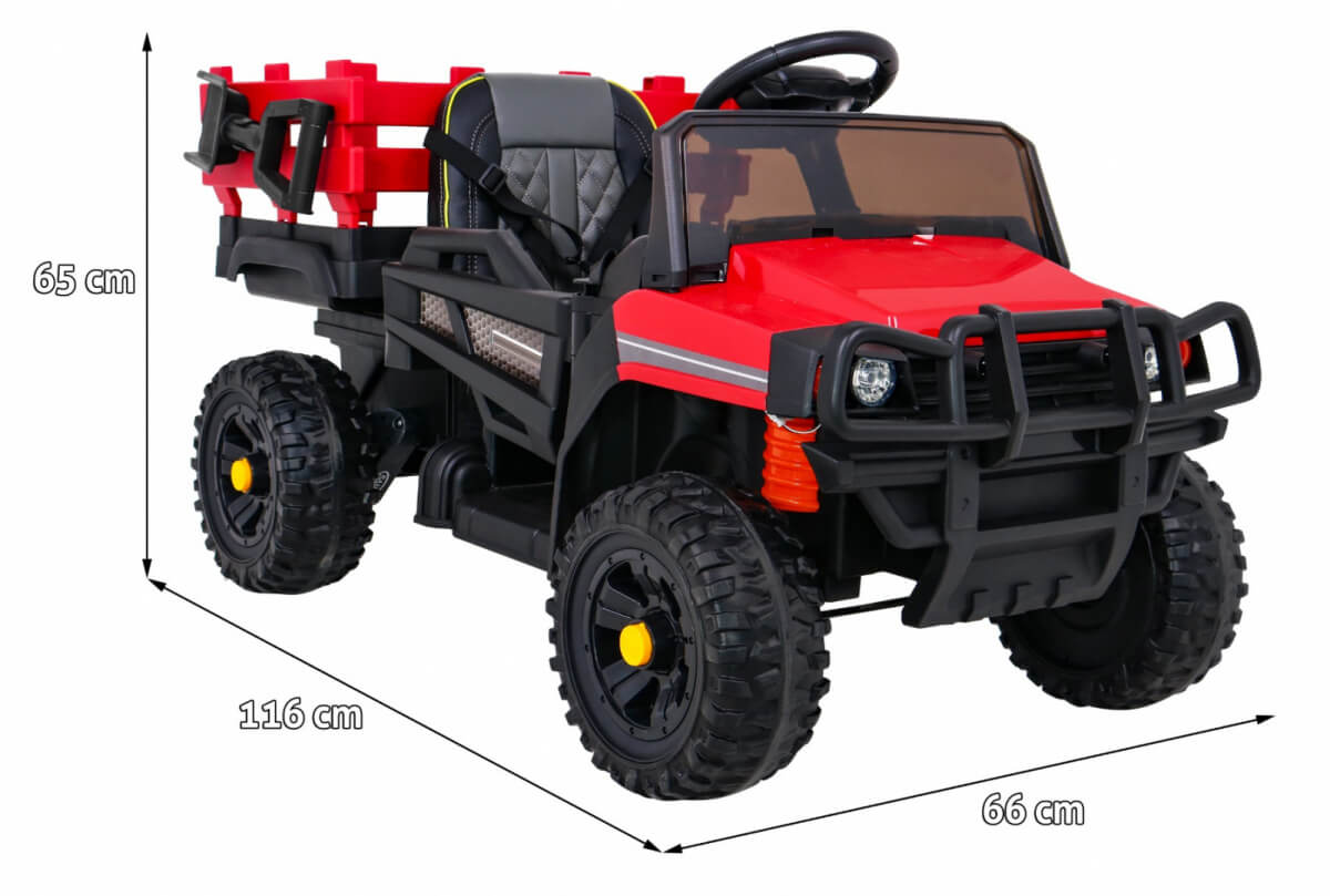 Tractor electric pentru copii FARMER PICK-UP (0926) Rosu - imagine 2