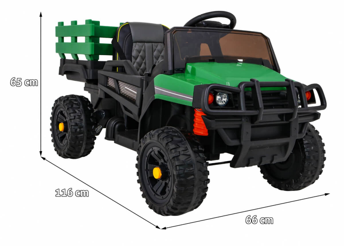 Tractor electric pentru copii FARMER PICK-UP (0926) Verde - imagine 2