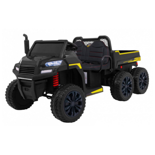 Masinuta electrica „Tractor tip ferma” 4×4 LUX cu remorca ( A730) Negru