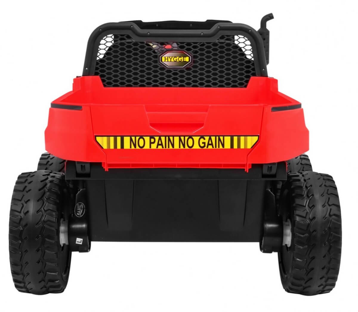 Masinuta electrica "Tractor tip ferma" 4x4 LUX cu remorca ( A730) Rosu - imagine 6