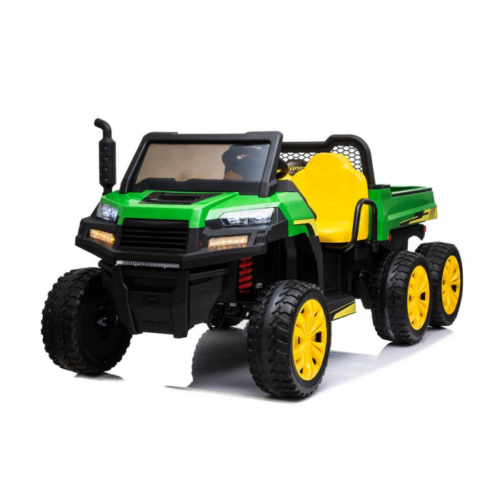 Masinuta electrica „Tractor tip ferma” 4×4 cu remorca ( A730) Verde