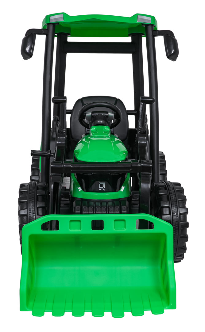 Tractor electric pentru copii cu remorca si cupa frontala MEGA 24V 400W, Verde - imagine 16