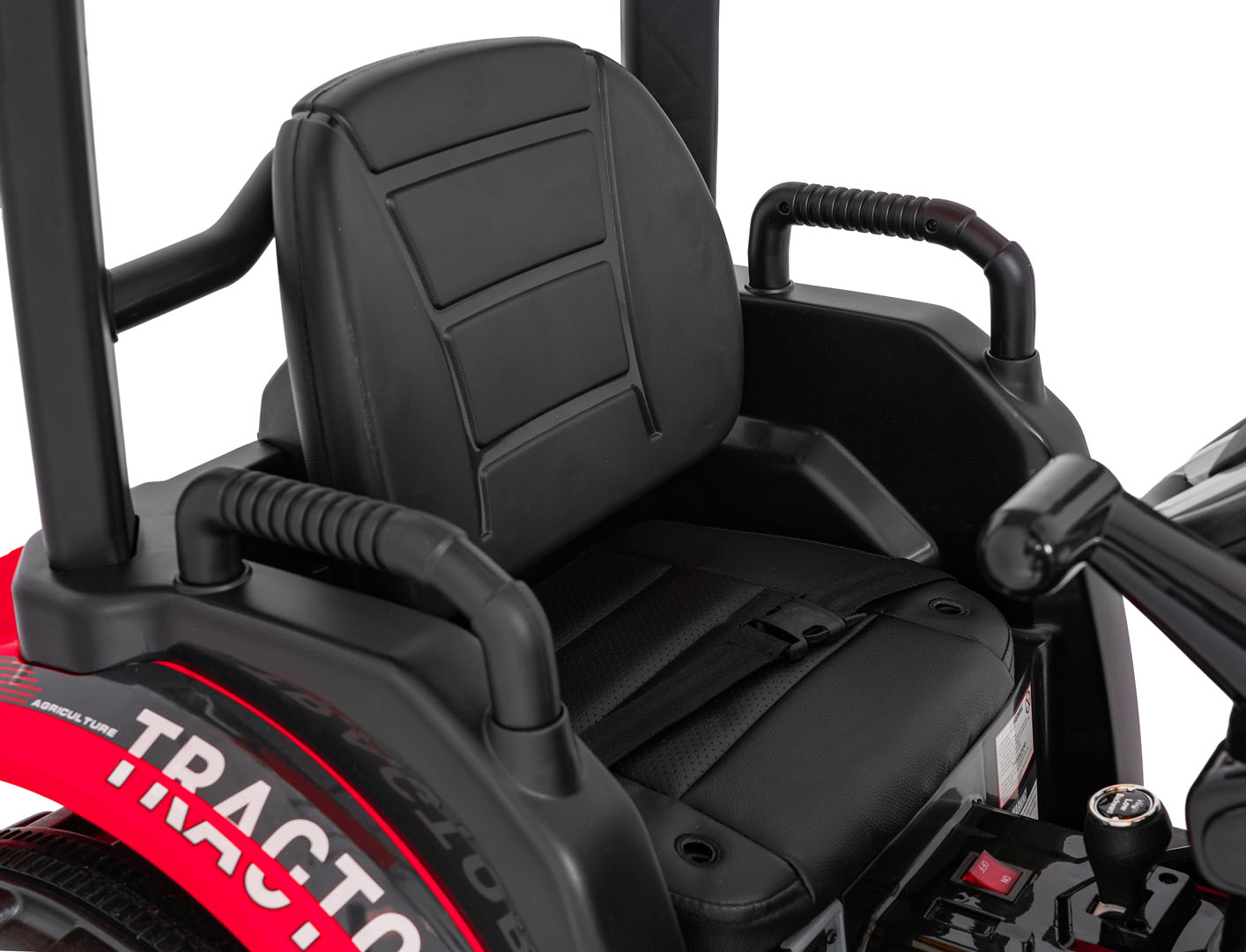 Tractor electric pentru copii cu remorca si cupa frontala MEGA 24V 400W, Rosu - imagine 9
