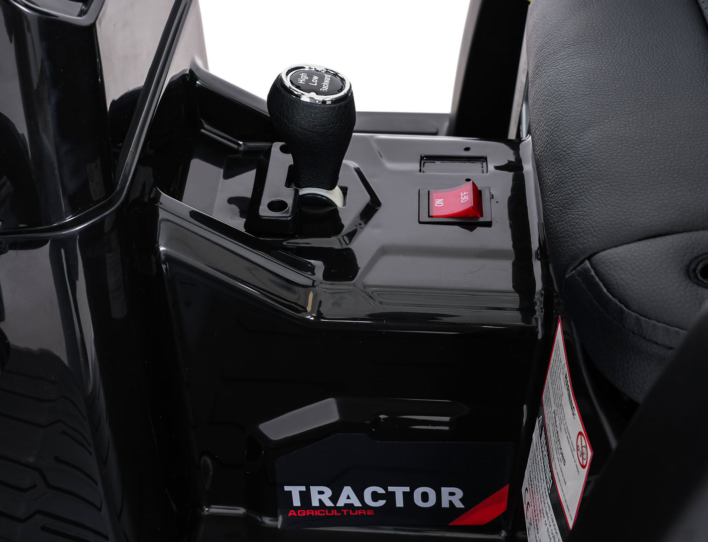 Tractor electric pentru copii cu remorca si cupa frontala MEGA 24V 400W, Rosu - imagine 5