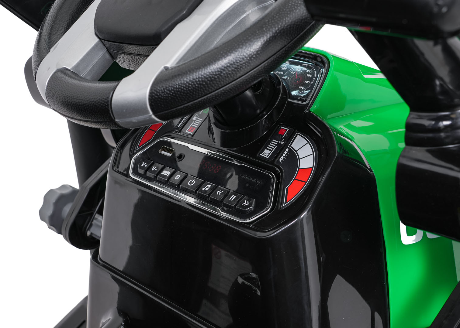 Tractor electric pentru copii cu remorca si cupa frontala MEGA 24V 400W, Verde - imagine 11
