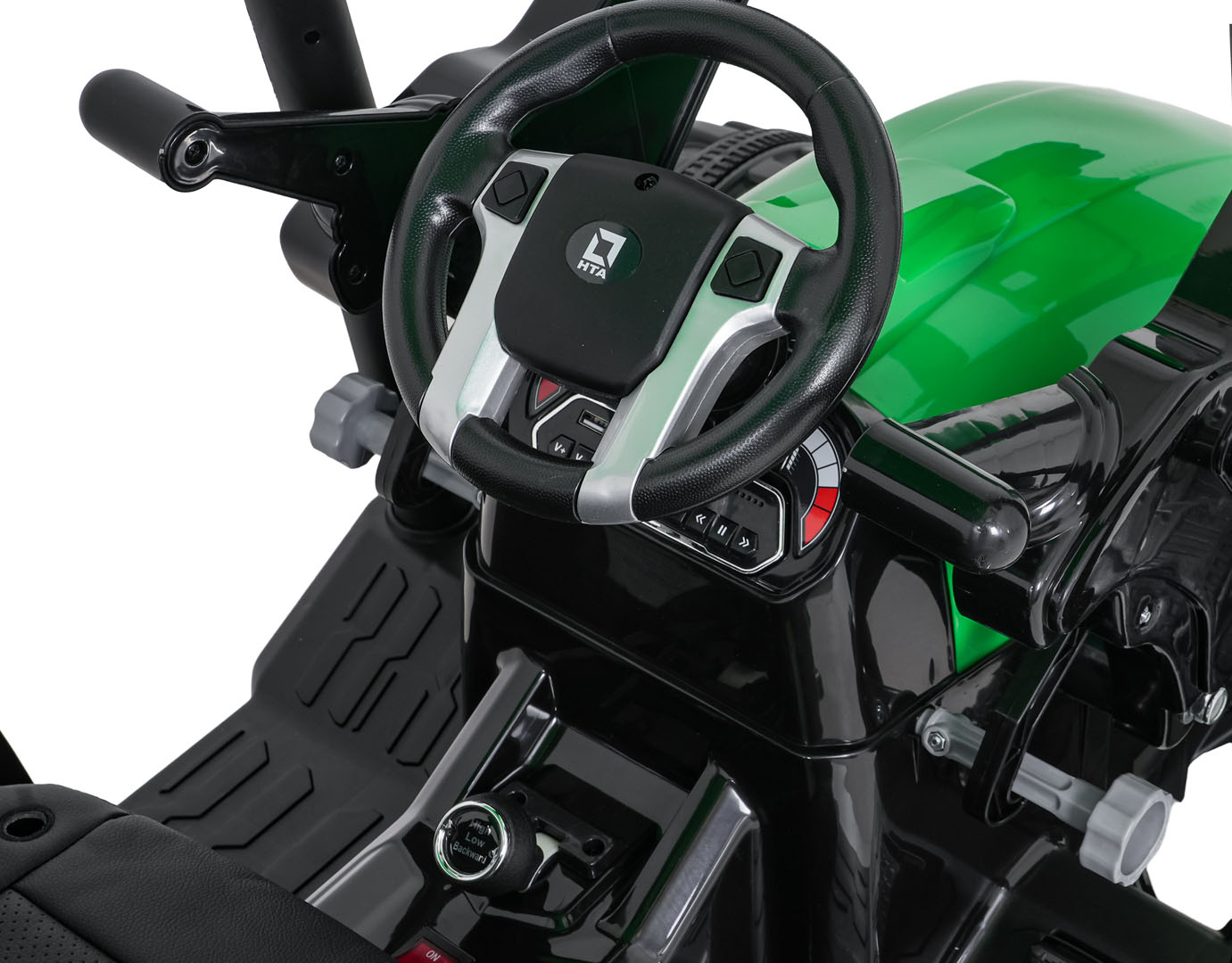Tractor electric pentru copii cu remorca si cupa frontala MEGA 24V 400W, Verde - imagine 5