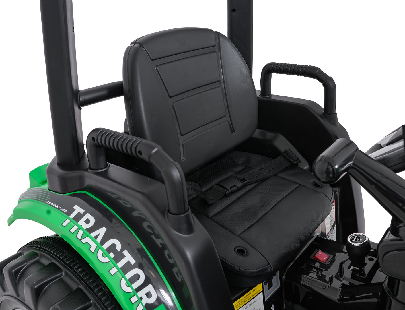 Tractor electric pentru copii cu remorca si cupa frontala MEGA 24V 400W, Verde - imagine 8