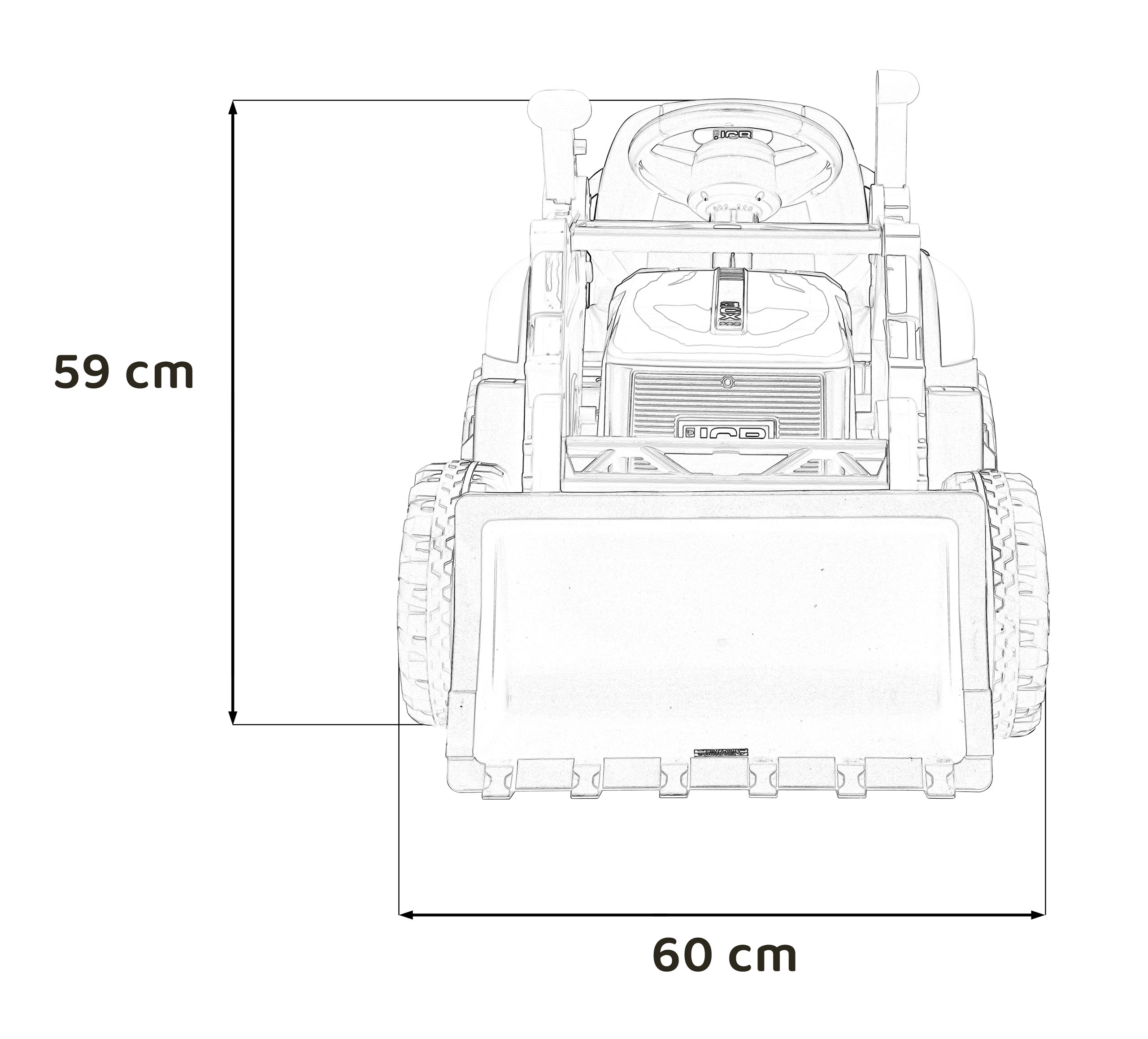 Tractor electric pentru copii cu cupa manuala JCB (0960) Galben - imagine 8
