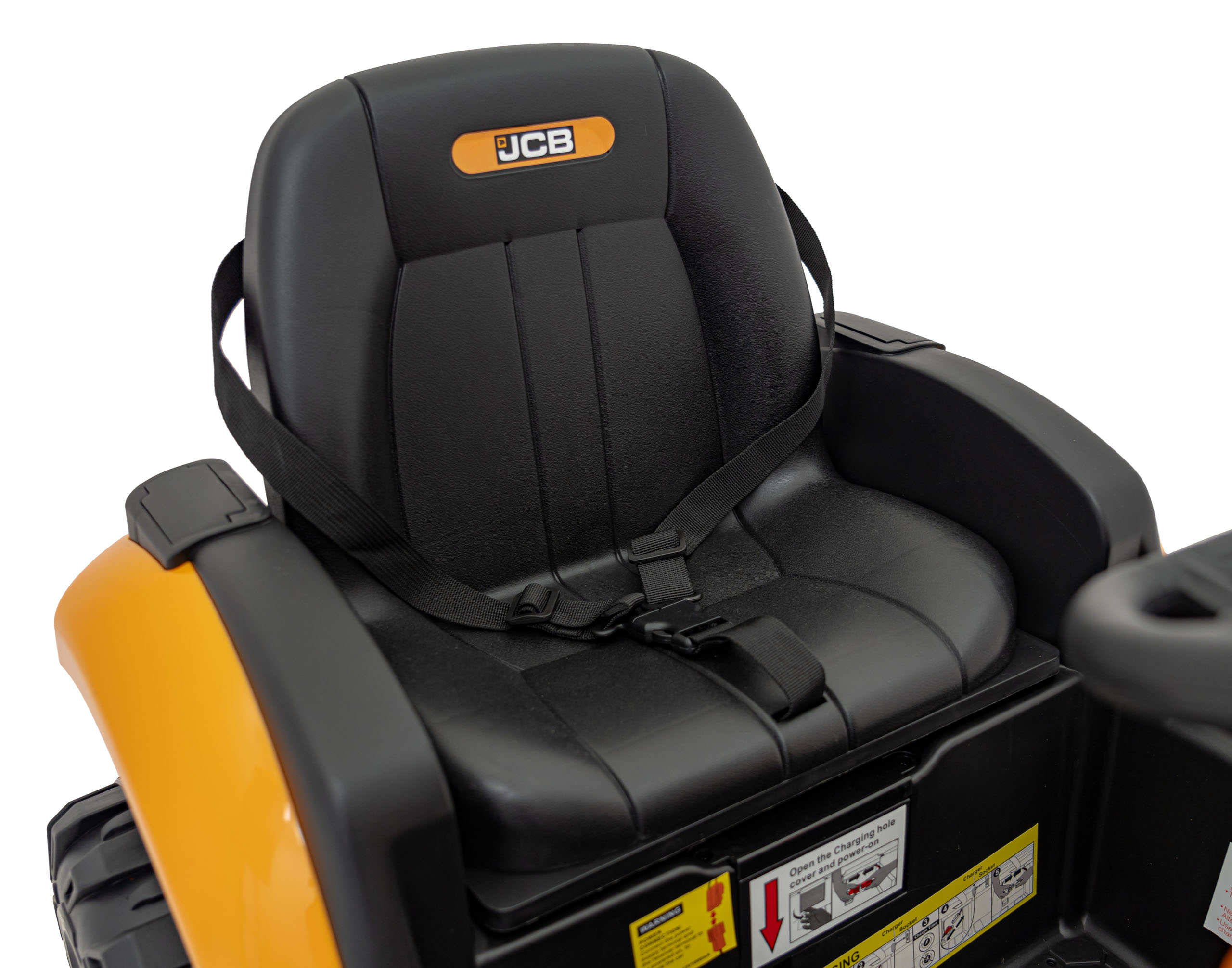 Tractor electric pentru copii cu cupa manuala JCB (0960) Galben - imagine 10