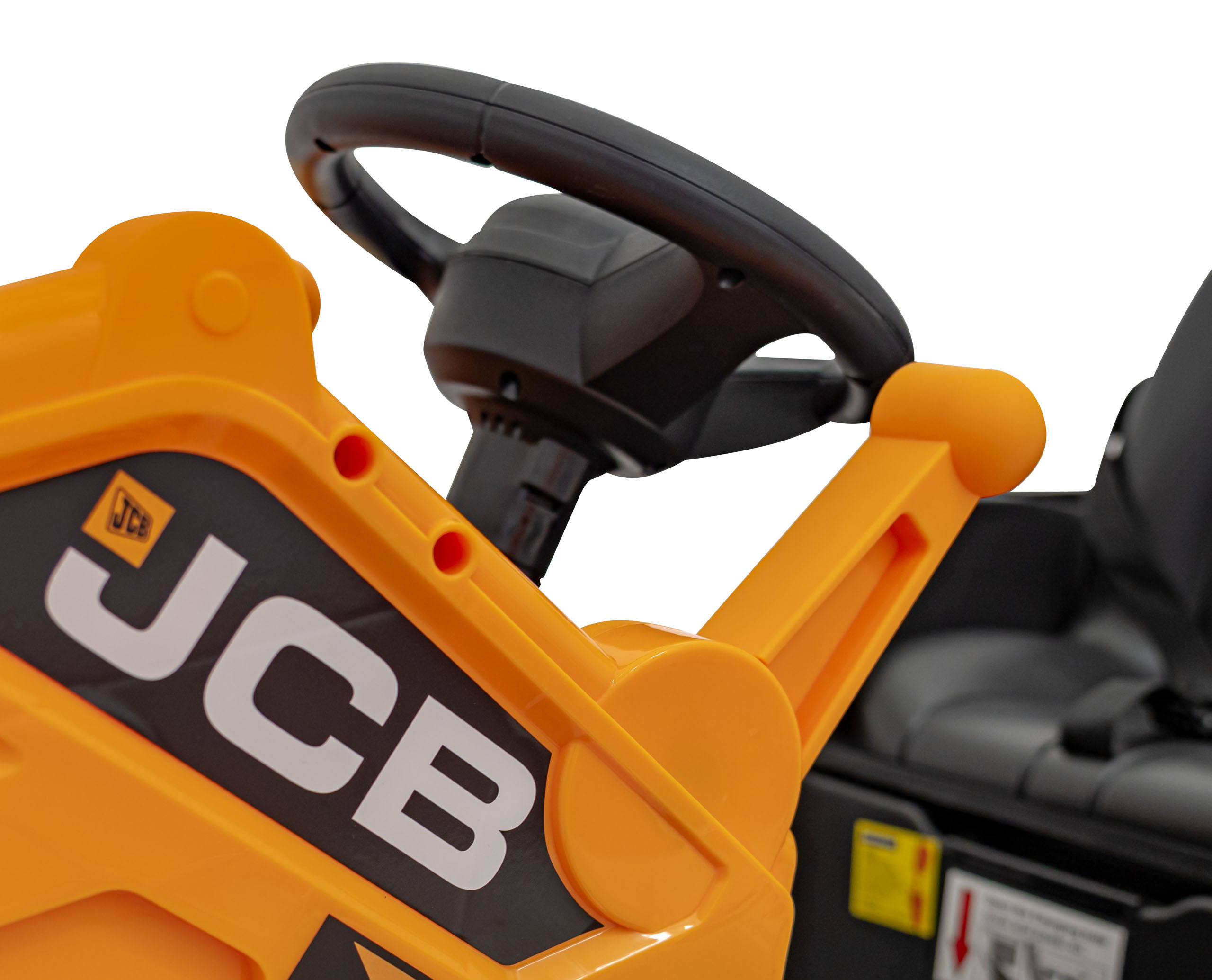 Tractor electric pentru copii cu cupa manuala JCB (0960) Galben - imagine 3