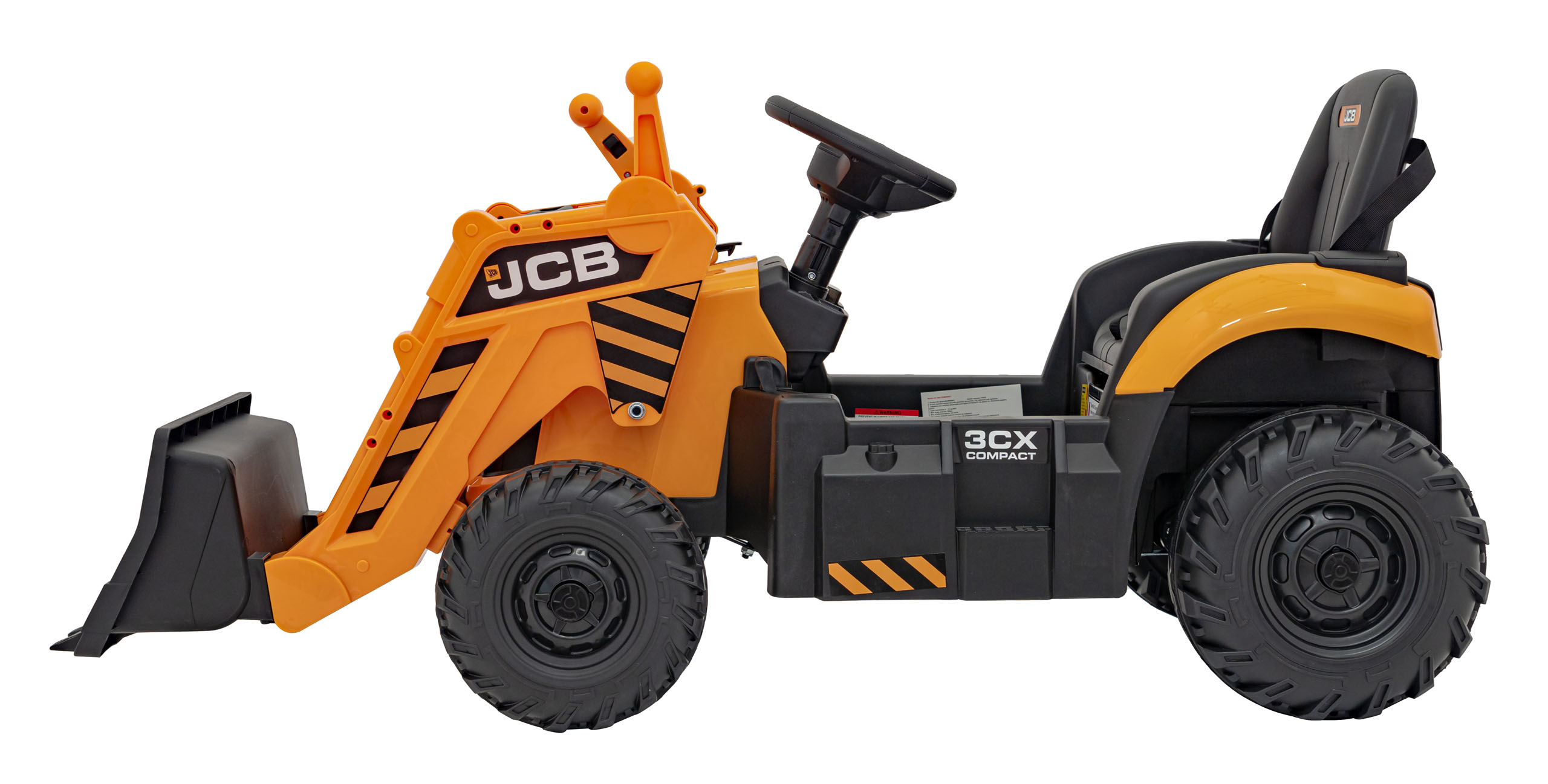 Tractor electric pentru copii cu cupa manuala JCB (0960) Galben - imagine 6