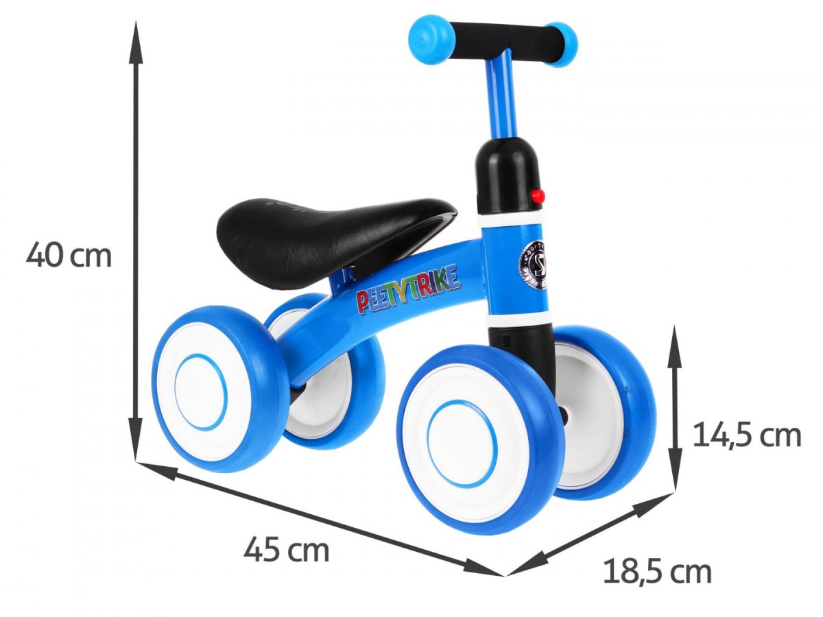 Tricicleta pentru copii fara pedale PEETYTRIKE, Albastru - imagine 2