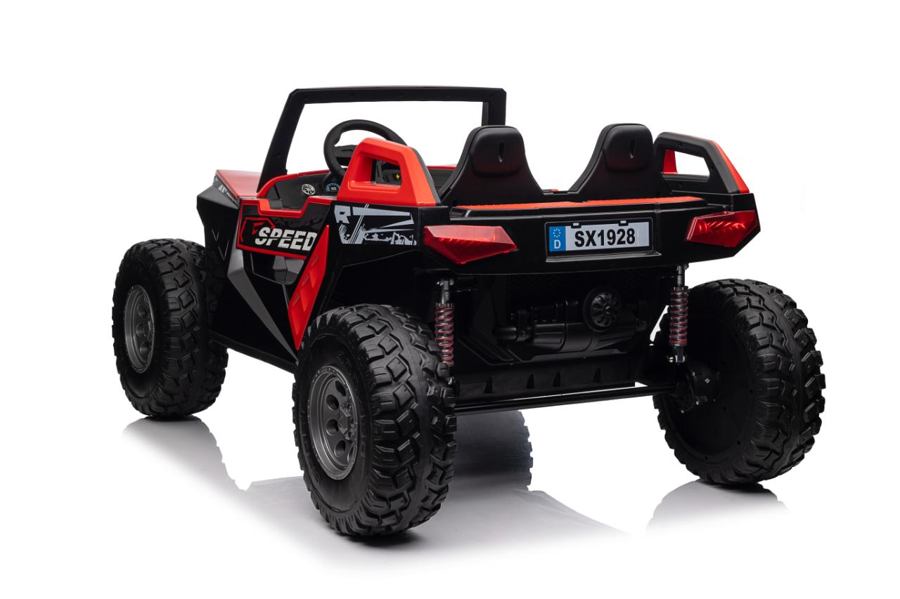 UTV electric pentru 2 copii Buggy XXL FAST EDITION cu viteza maxima 15km/h 500W 24V 4x4 (sx1928-fast) Rosu - imagine 2