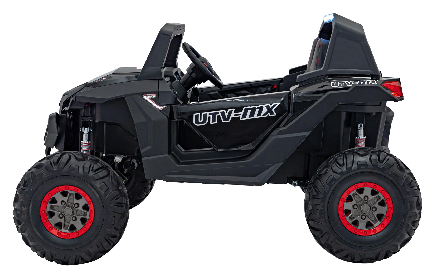 UTV electric pentru 2 copii Buggy MX 2000N 4x4 300W (603B) Negru - imagine 3