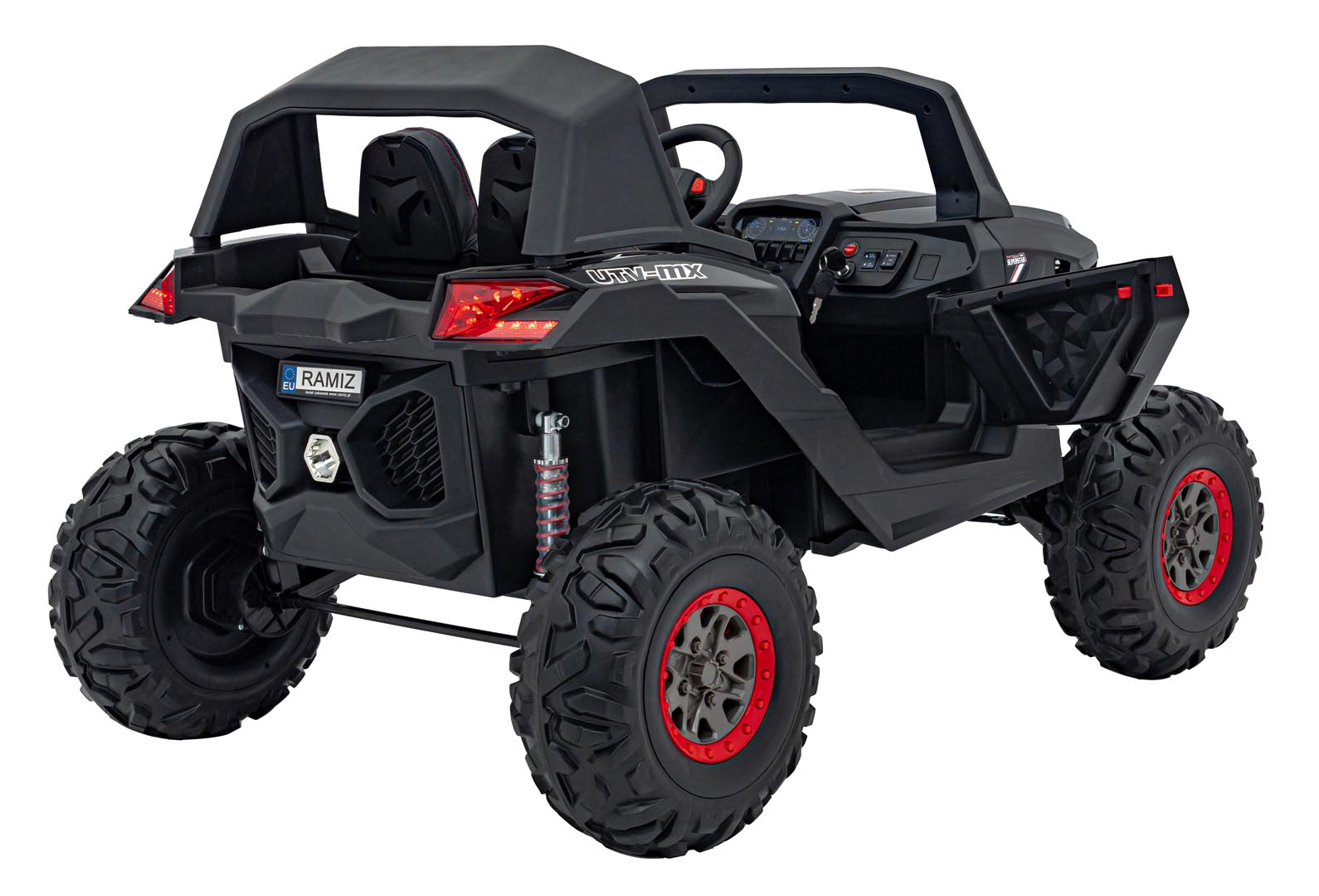 UTV electric pentru 2 copii Buggy MX 2000N 4x4 300W (603B) Negru - imagine 4