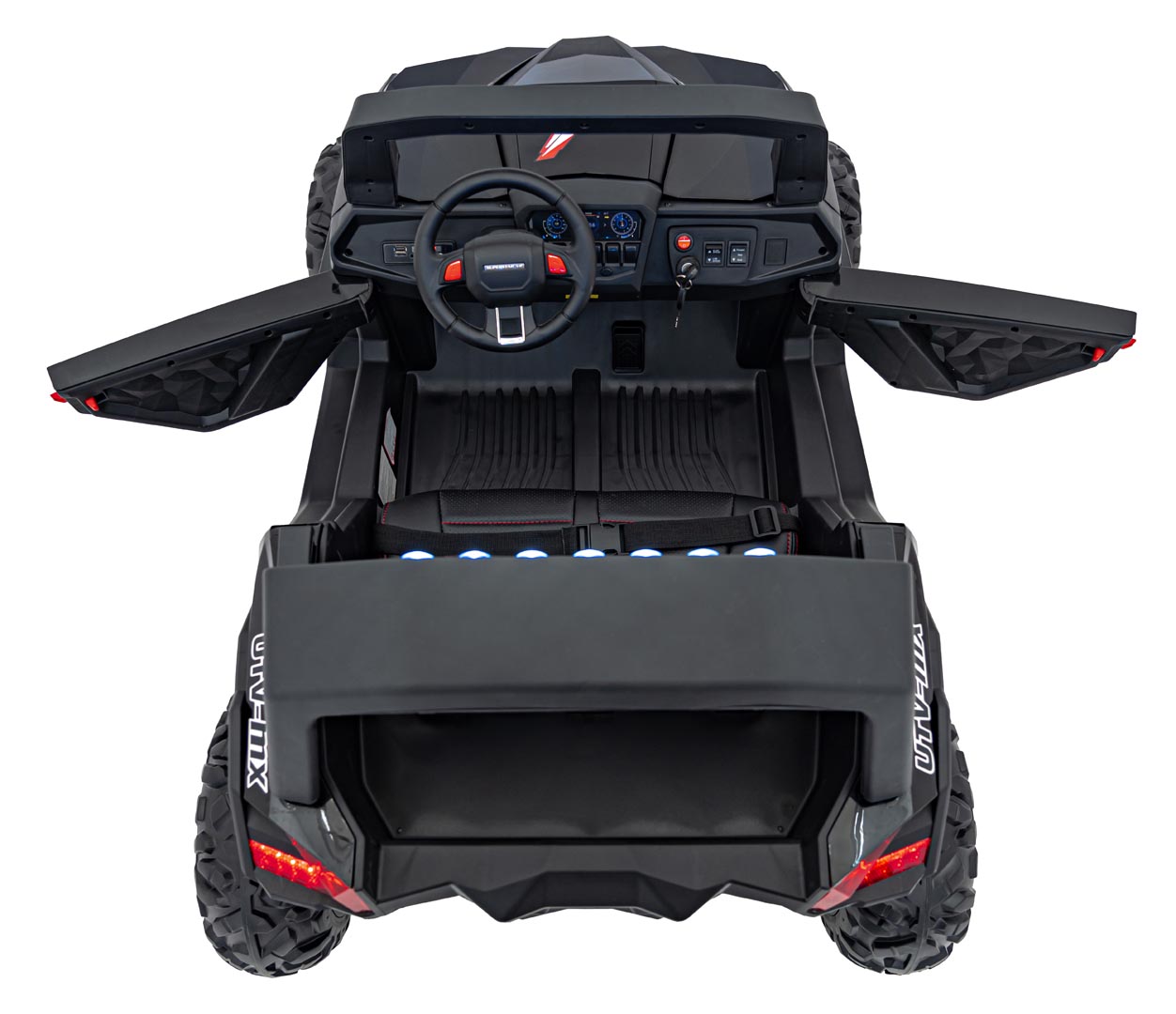 UTV electric pentru 2 copii Buggy MX 2000N 4x4 300W (603B) Negru - imagine 7
