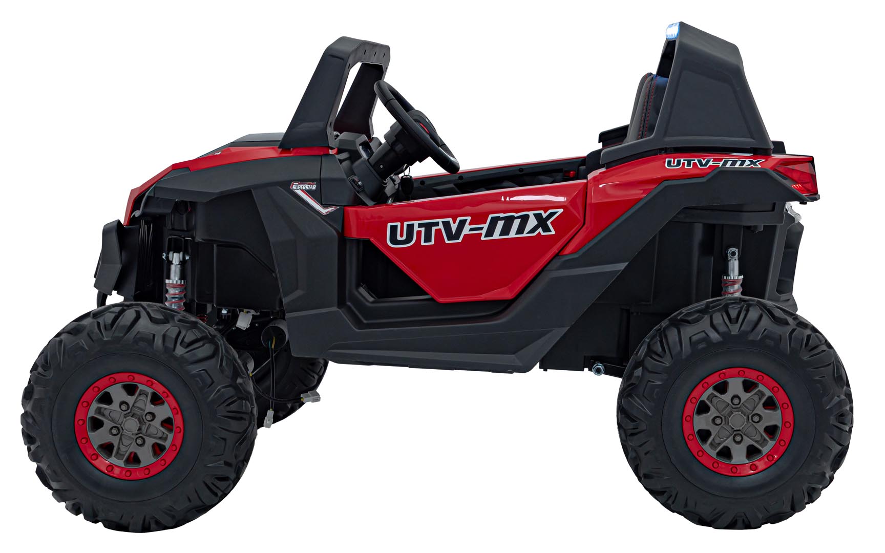 UTV electric pentru 2 copii Buggy MX 2000N 4x4 300W (603B) Rosu - imagine 6