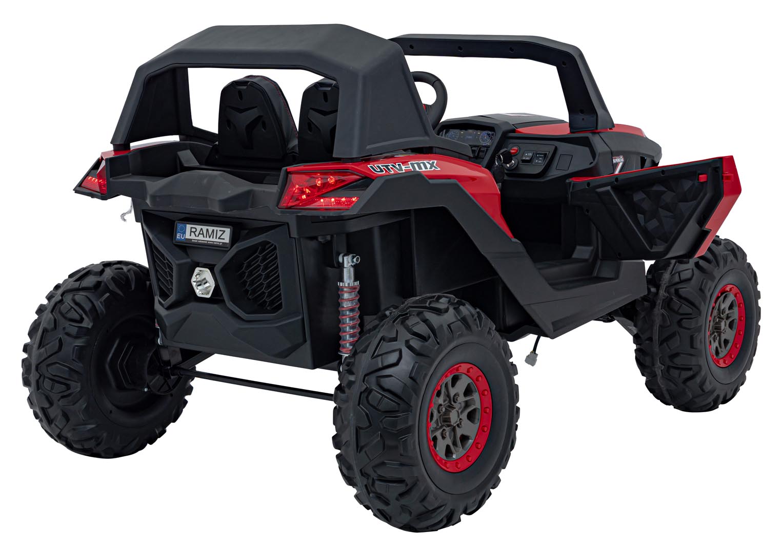 UTV electric pentru 2 copii Buggy MX 2000N 4x4 300W (603B) Rosu - imagine 7