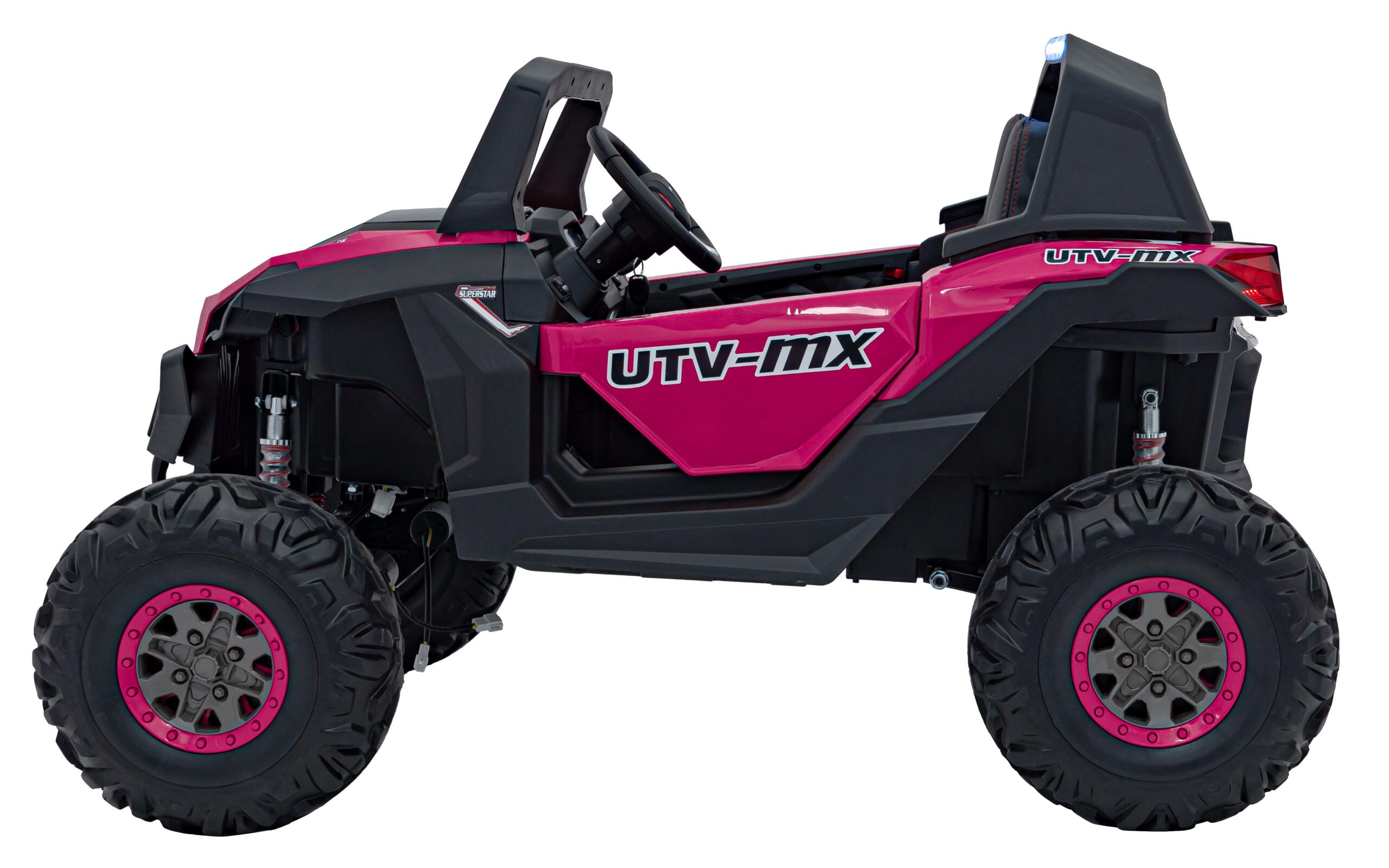 UTV electric pentru 2 copii Buggy MX 2000N 4x4 300W (603B) Roz - imagine 3