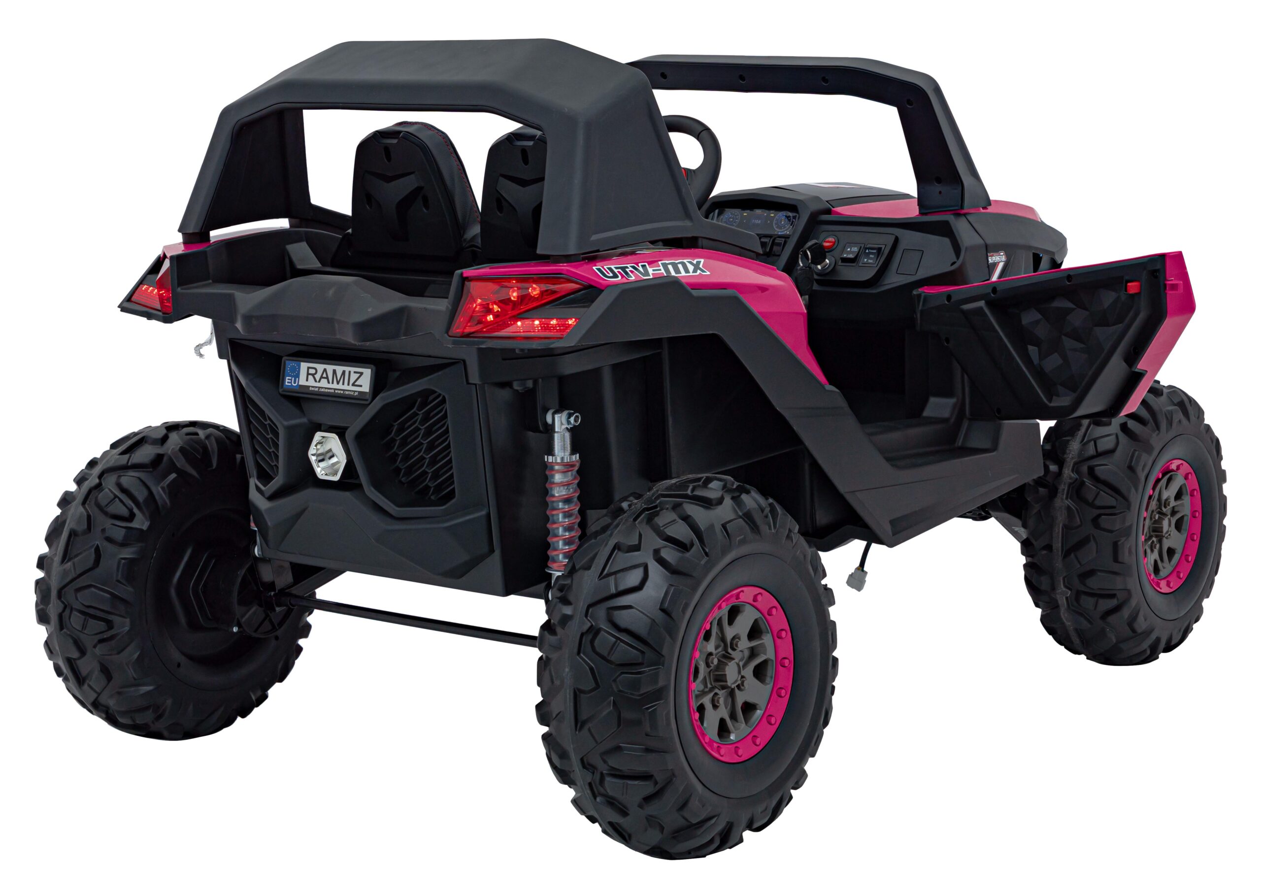 UTV electric pentru 2 copii Buggy MX 2000N 4x4 300W (603B) Roz - imagine 8