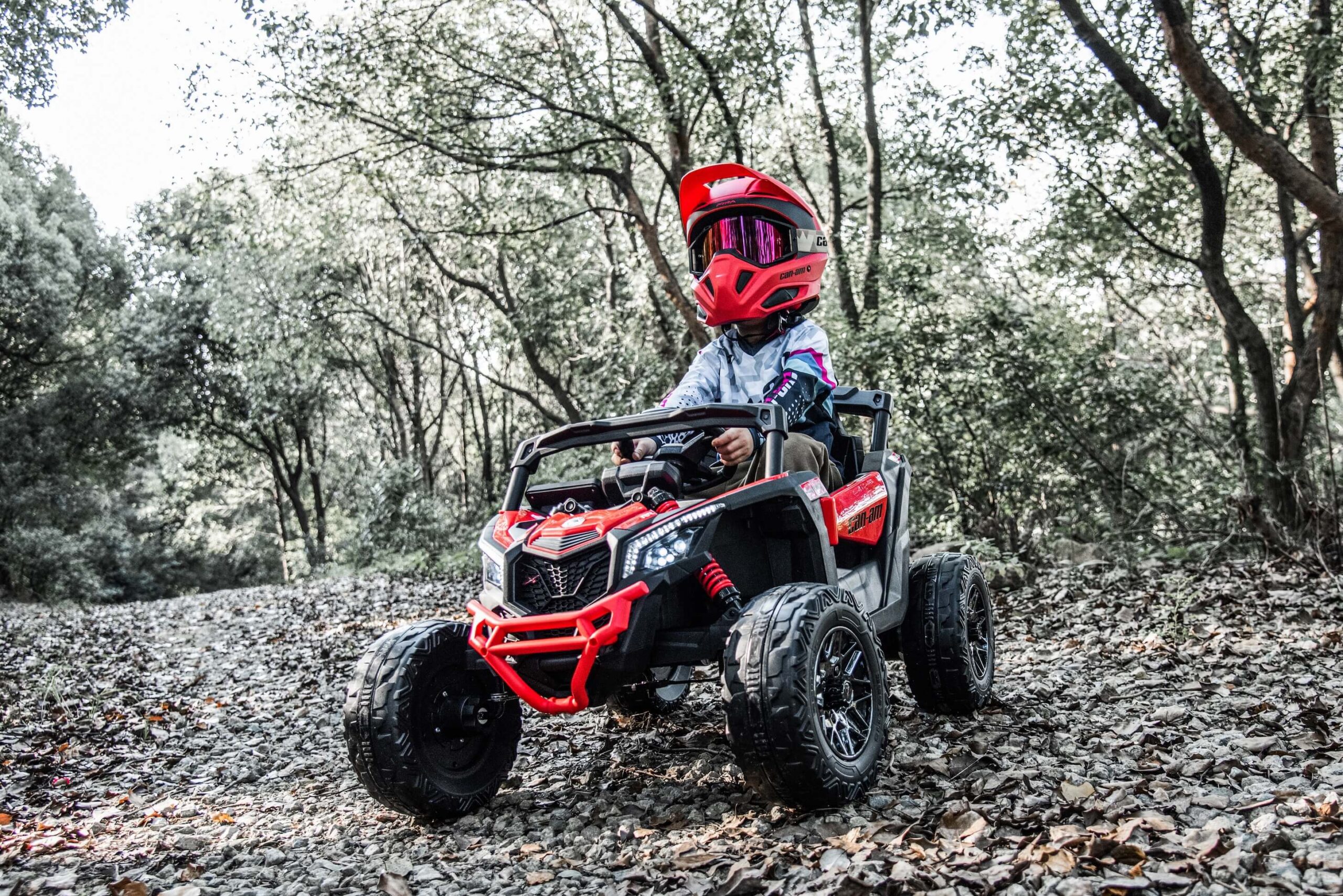 UTV electric pentru copii Can-Am Maverick 4x4 (CA003) Negru - imagine 13