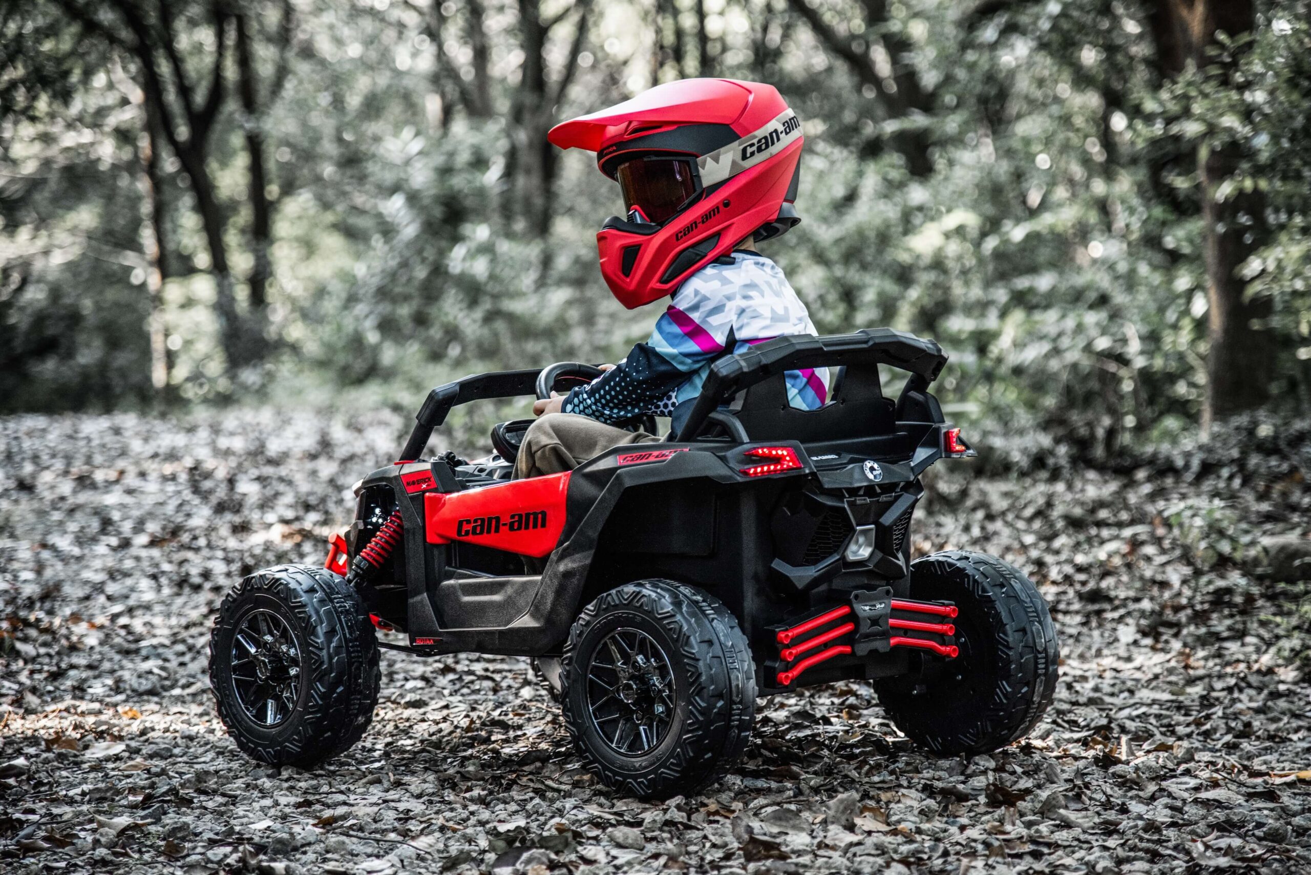 UTV electric pentru copii Can-Am Maverick 4x4 (CA003) Negru - imagine 11