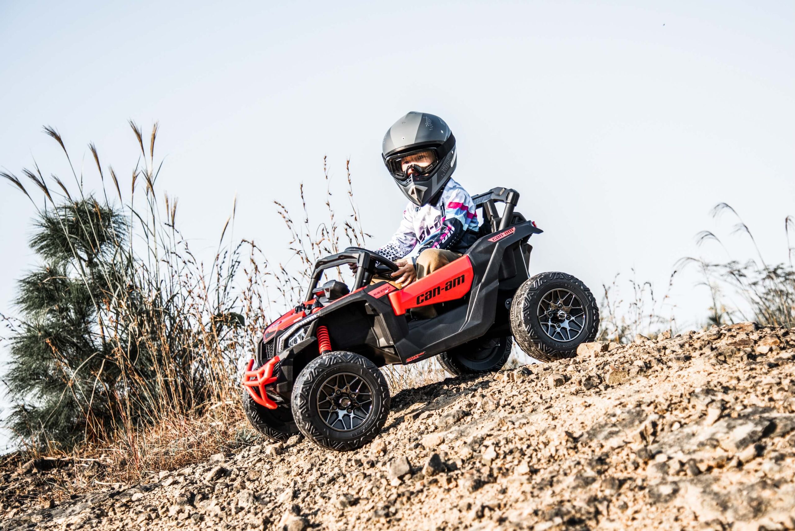 UTV electric pentru copii Can-Am Maverick 4x4 (CA003) Albastru - imagine 9