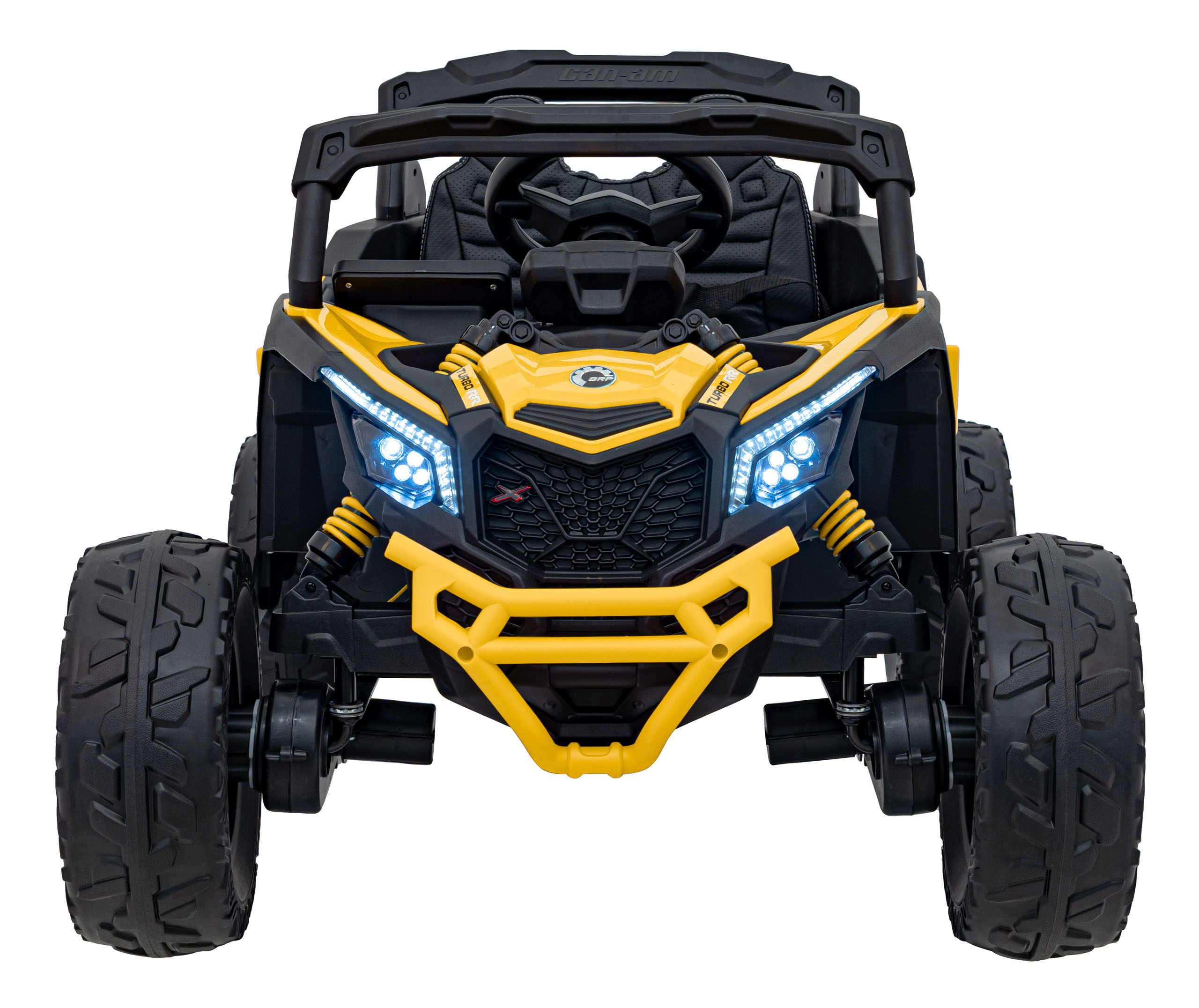 UTV electric pentru copii Can-Am Maverick 24V 800W 4x4 (CA003) Galben - imagine 8