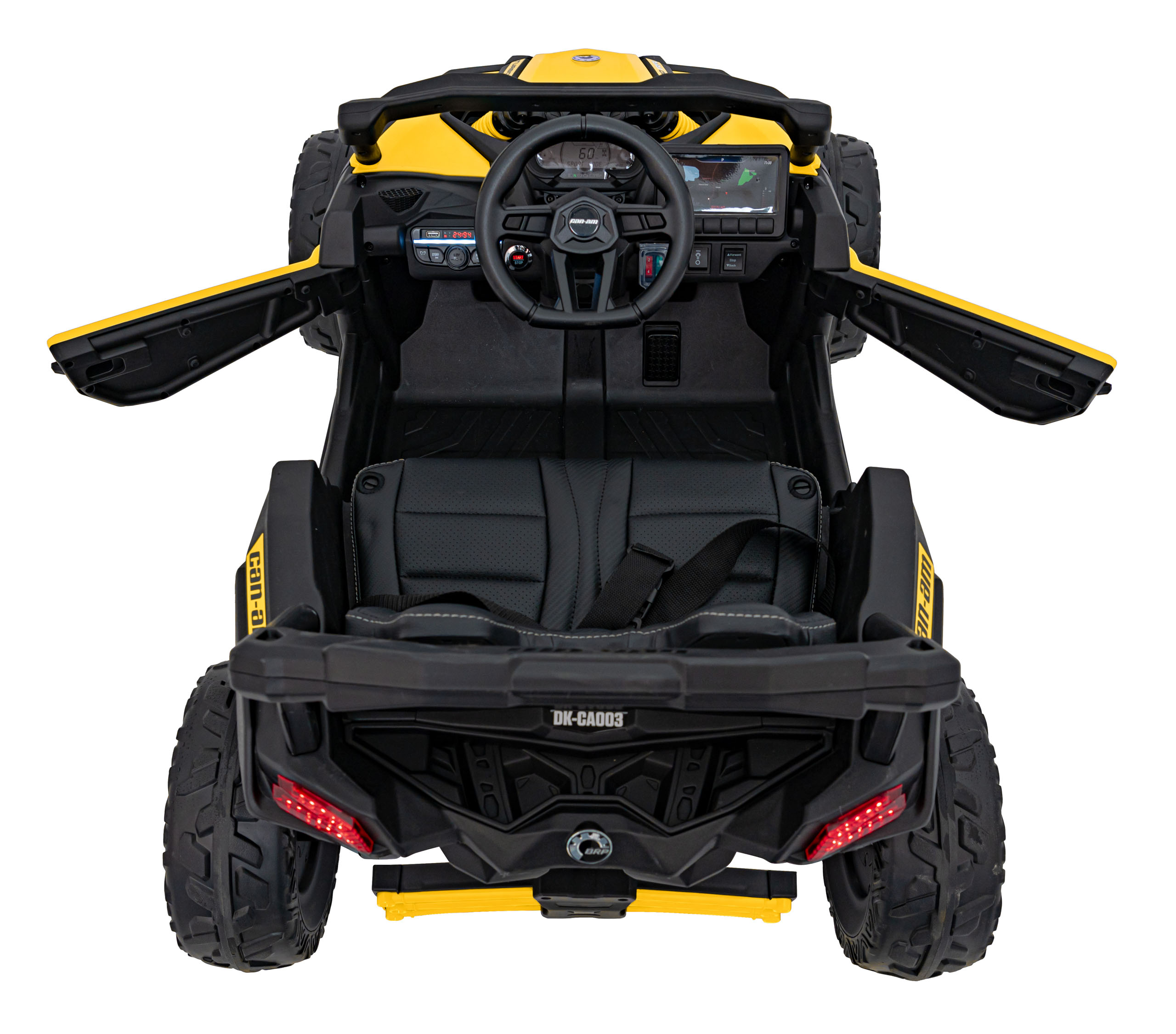 UTV electric pentru copii Can-Am Maverick 24V 800W 4x4 (CA003) Galben - imagine 7