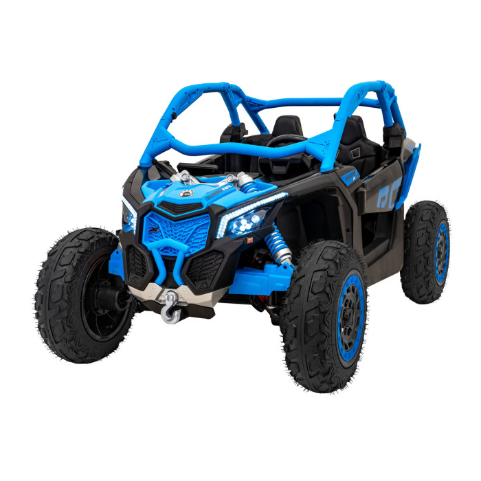 UTV electric pentru copii cu 2 locuri Can-Am Maverick Turbo Strong RR 24V 640W (CA001) Albastru