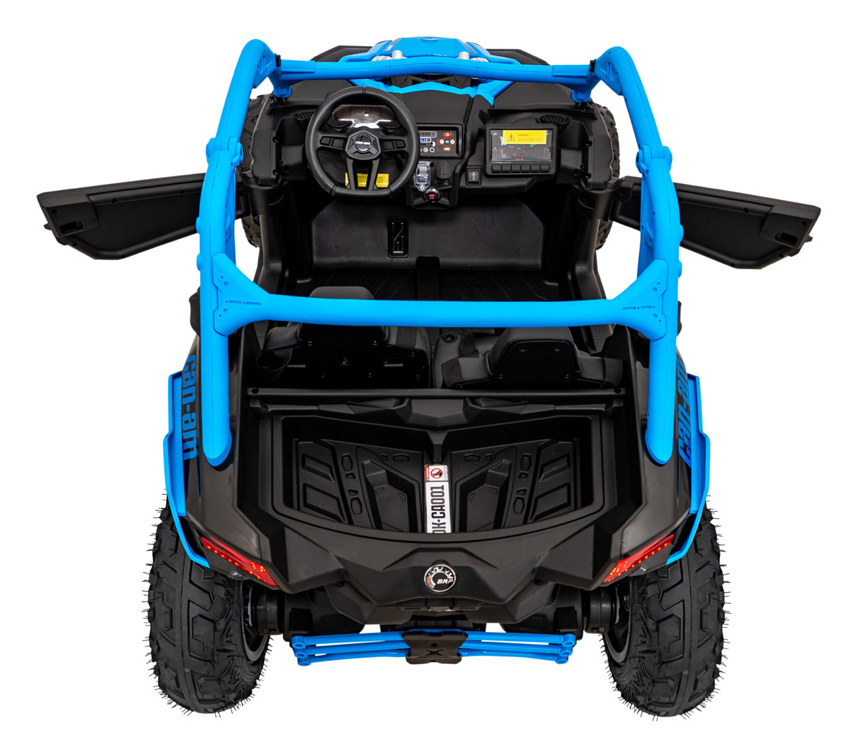 UTV electric pentru copii cu 2 locuri Can-Am Maverick Turbo Strong RR 24V 640W (CA001) Albastru - imagine 7
