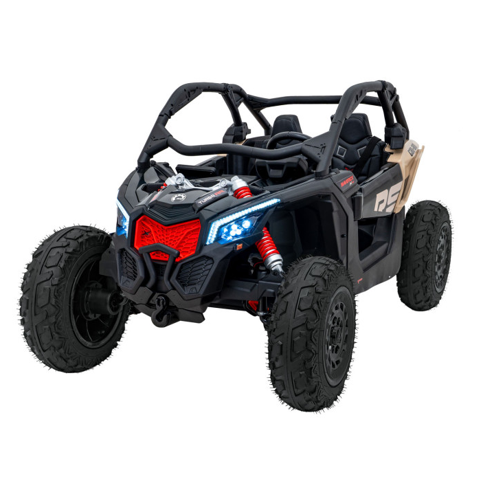 UTV electric pentru copii cu 2 locuri Can-Am Maverick Turbo Strong RR 24V 640W (CA001) Negru