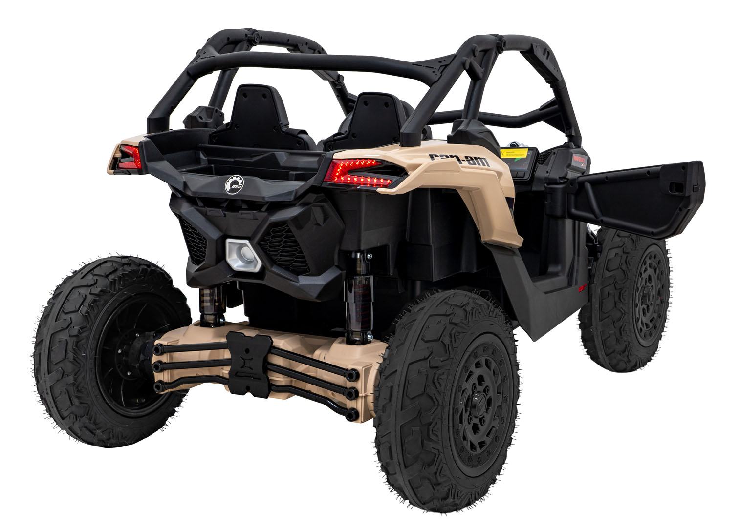 UTV electric pentru copii cu 2 locuri Can-Am Maverick Turbo Strong RR 24V 640W (CA001) Negru - imagine 9