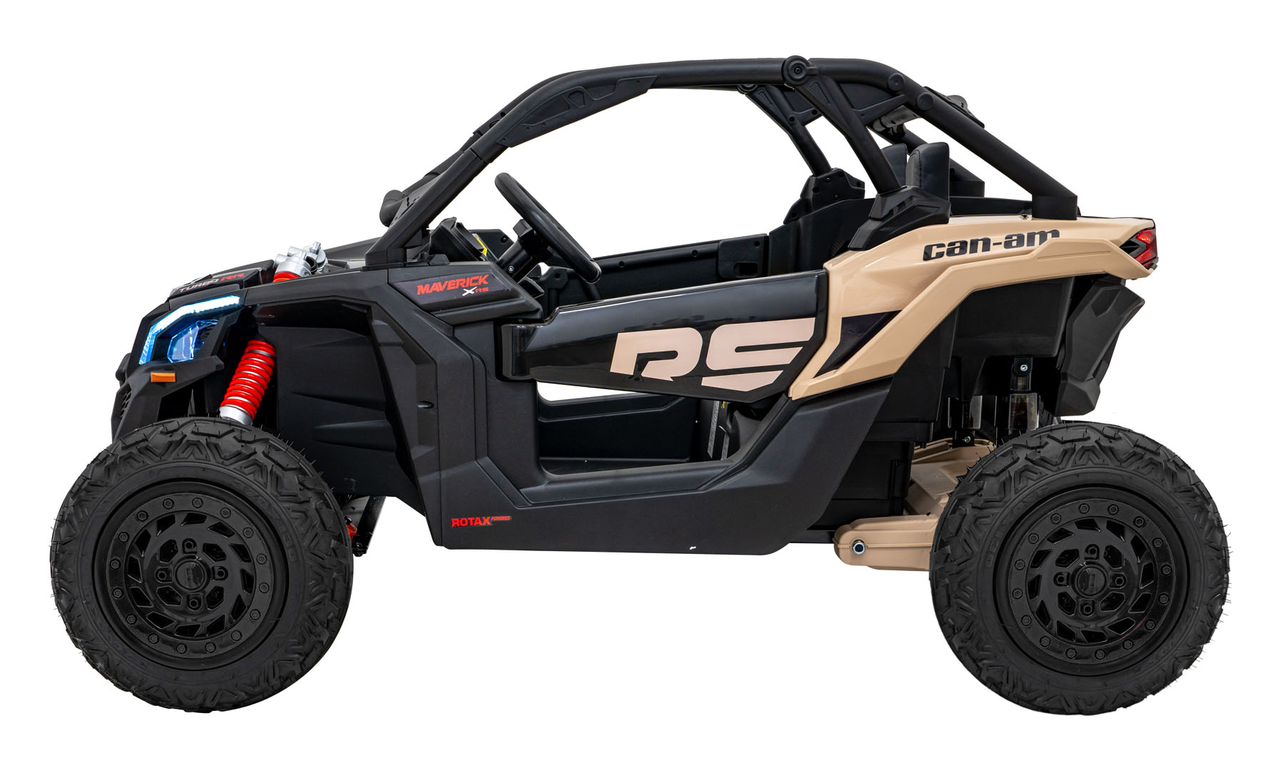 UTV electric pentru copii cu 2 locuri Can-Am Maverick Turbo Strong RR 24V 640W (CA001) Negru - imagine 3