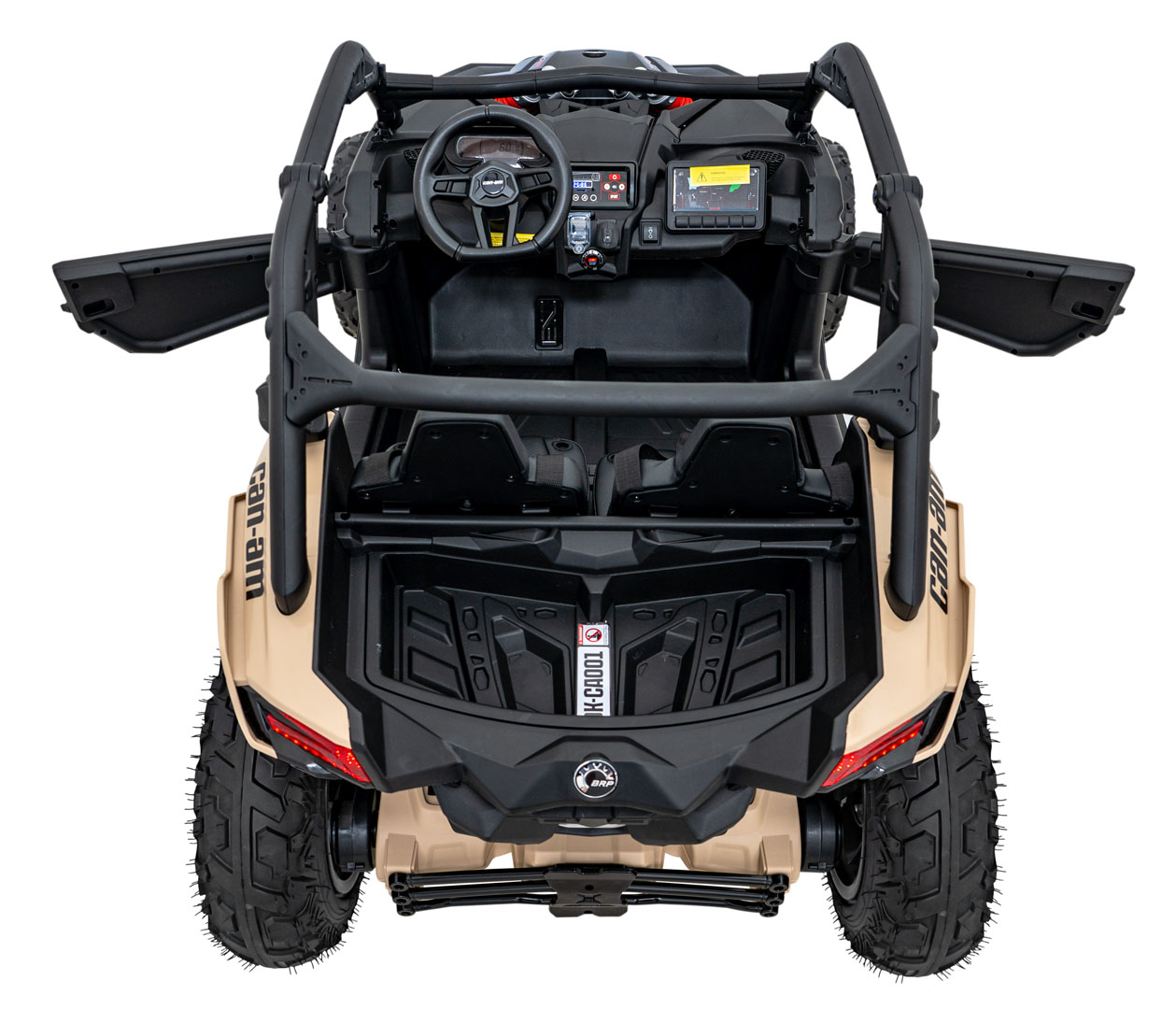 UTV electric pentru copii cu 2 locuri Can-Am Maverick Turbo Strong RR 24V 640W (CA001) Negru - imagine 4