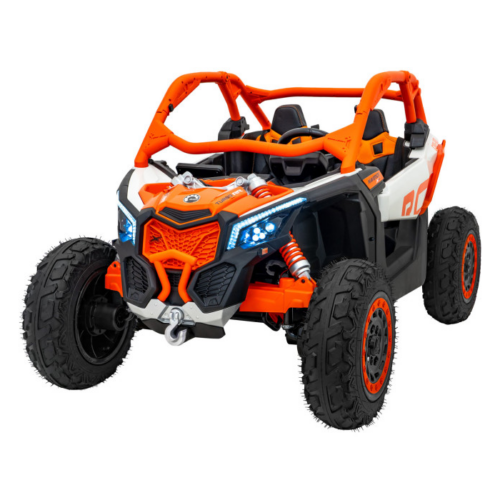 UTV electric pentru copii cu 2 locuri Can-Am Maverick Turbo Strong RR 24V 640W (CA001) Portocaliu