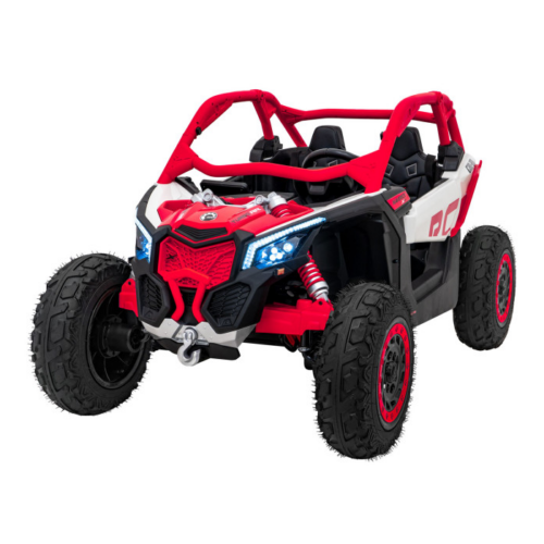 UTV electric pentru copii cu 2 locuri Can-Am Maverick Turbo Strong RR 24V 640W (CA001) Rosu
