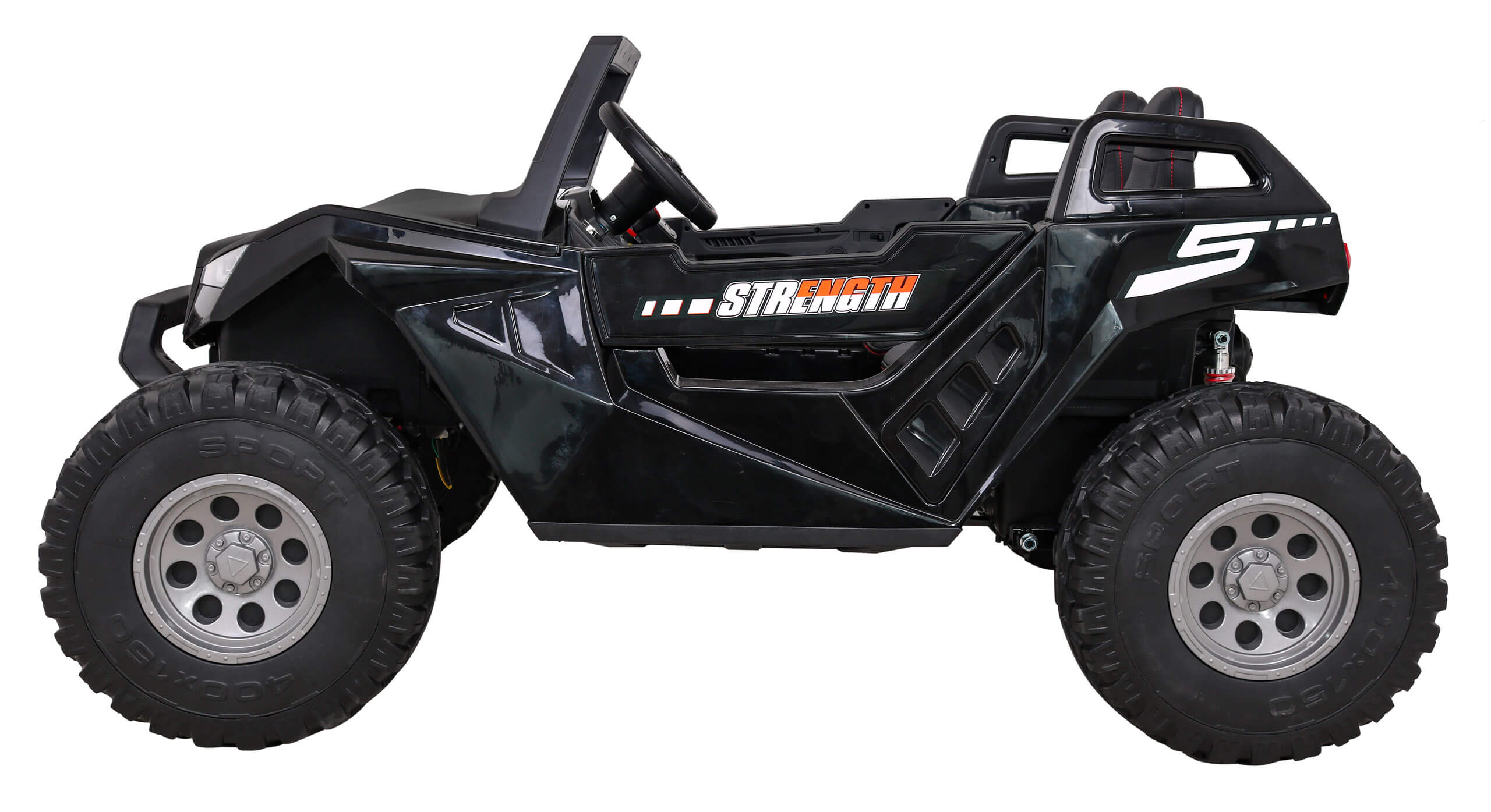 UTV electric pentru 2 copii Buggy XXL FAST EDITION cu viteza maxima 15km/h 500W 24V 4x4 (sx1928-fast) Negru - imagine 6
